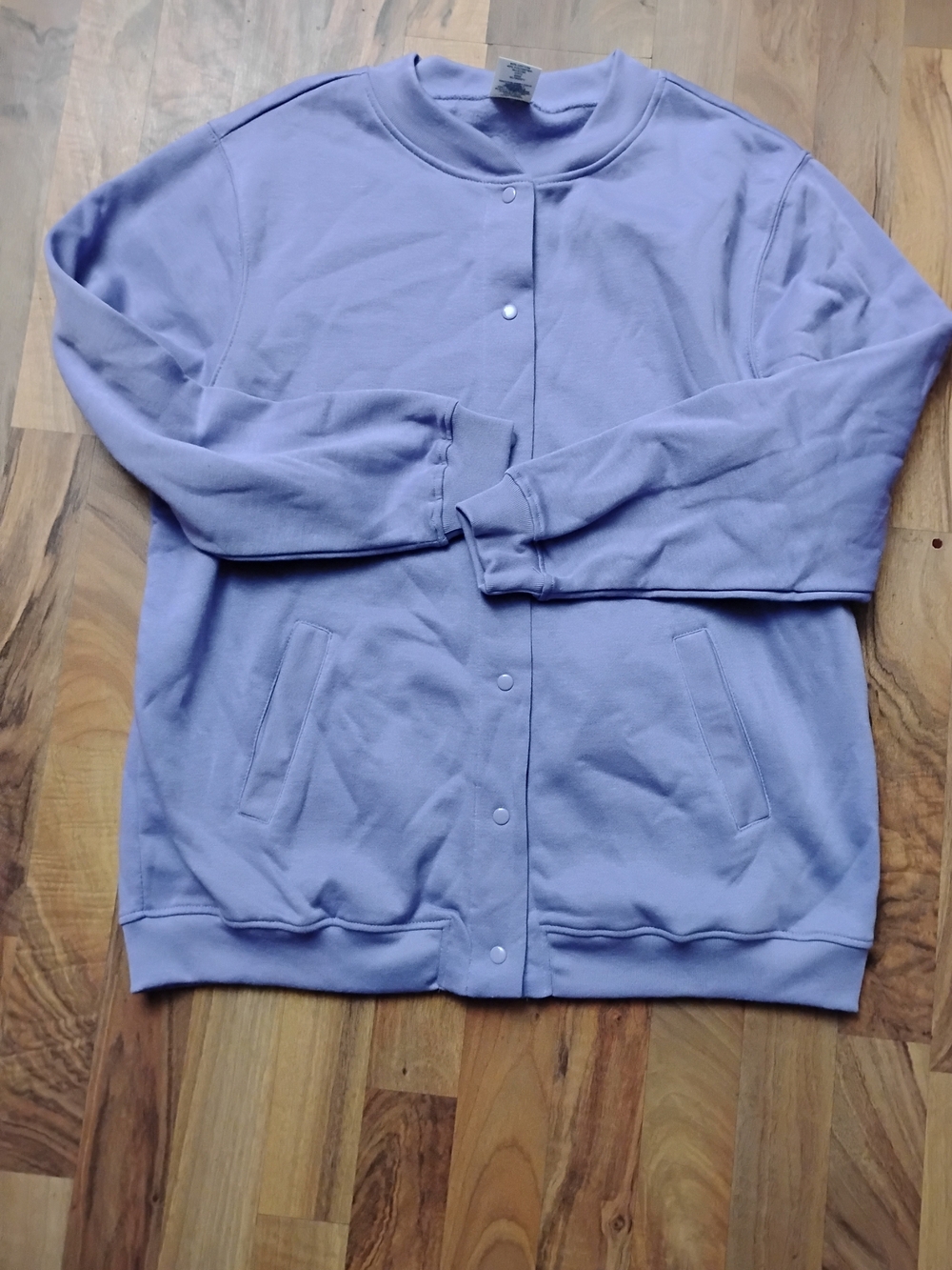 Blair Lavender Snap-Front Bomber Jacket